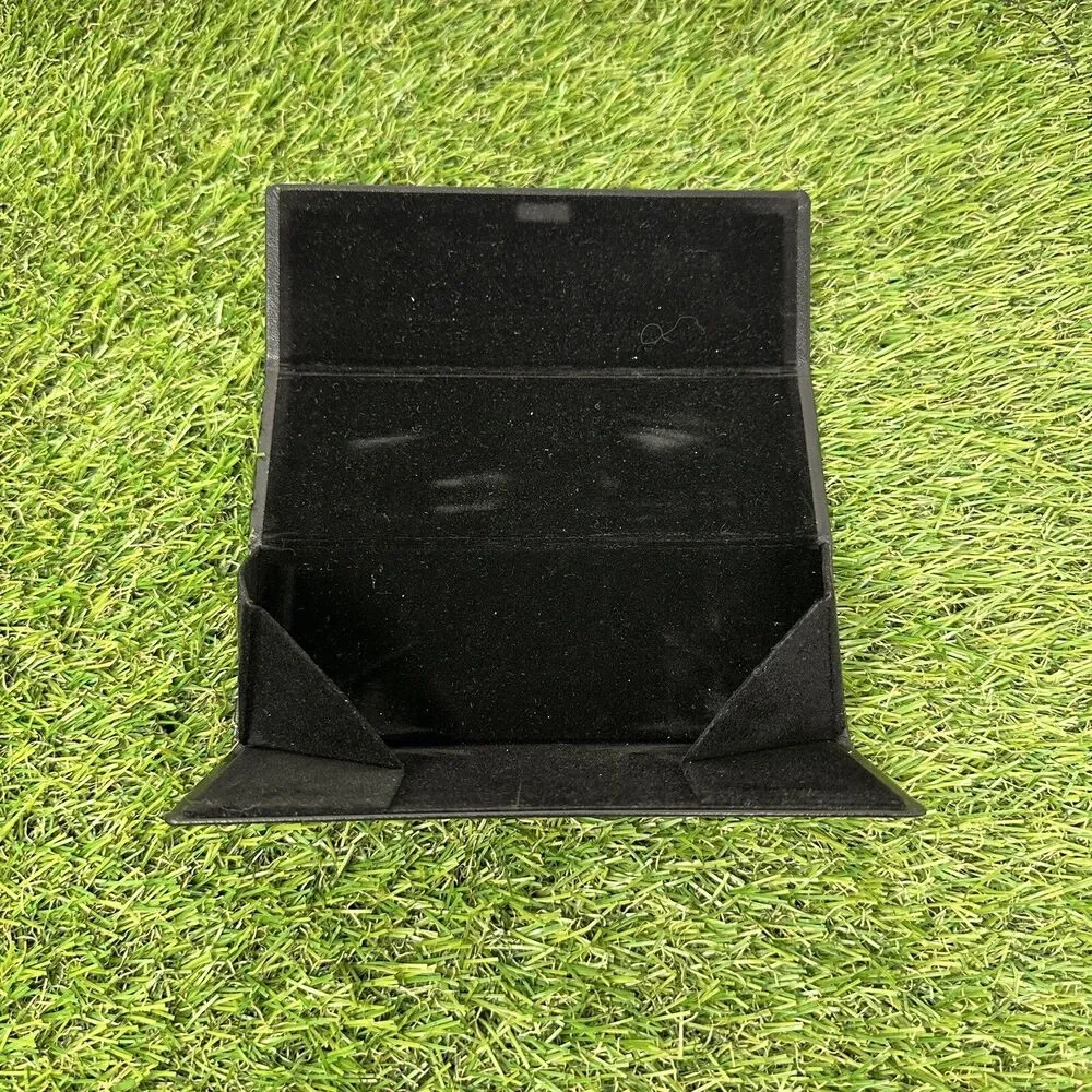 Furla Triangle Eyeglass Case Magnetic TriFold Glasses Holder Black